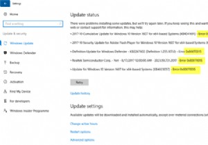 Windows Update、Microsoft Store、WindowsDefenderのエラー0x80070015 