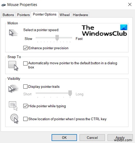 Windows11/10でマウス設定をデフォルトにリセットする方法 
