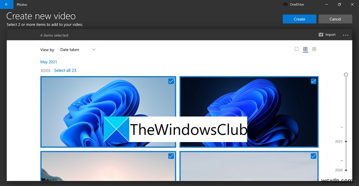 Windows11で写真からビデオを作成する方法 