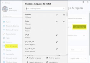 Windows11/10で言語をインストールおよびアンインストールする方法 