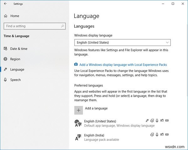 Windows11/10で言語をインストールおよびアンインストールする方法 