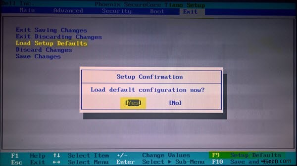 WindowsコンピュータでBIOS設定をデフォルト値にリセットする方法 
