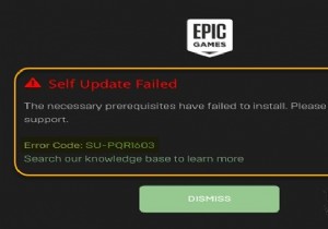 【解決方法】Windows 11/10でEpic GamesのエラーコードSU-PQR1603 / SU-PQE1223を修正する
