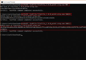 Certutilを使用してファイルのMD5チェックサムを確認する方法 