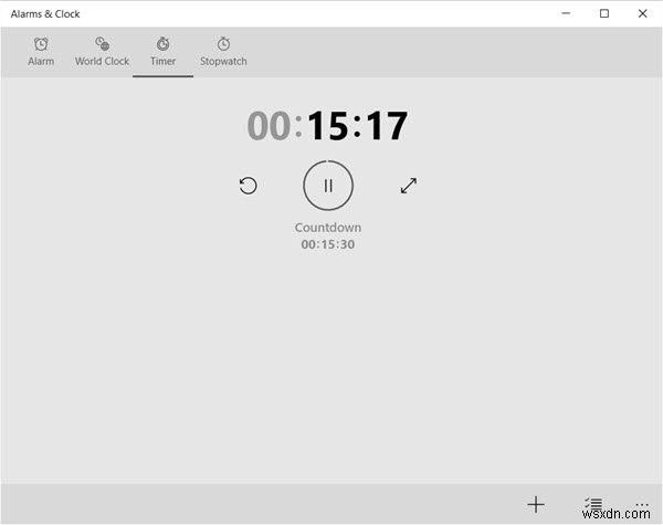 Windows 11/10の目覚まし時計アプリで時計の追加、目覚ましの設定、タイマーとストップウォッチの使用 