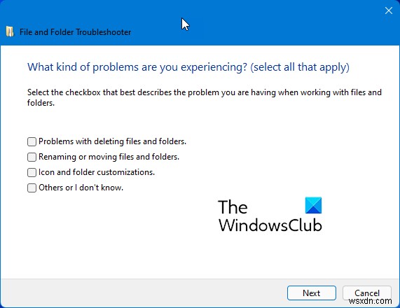 WindowsのファイルとフォルダのトラブルシューティングはExplorerの問題を自動的に修正します 