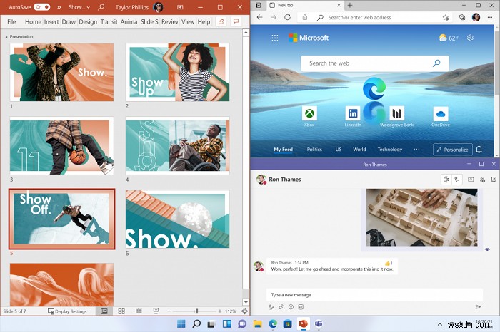 Windows 11の新機能：再設計されたスタート、タスクバー、UI、スナップレイアウト、スナップグループなど。 