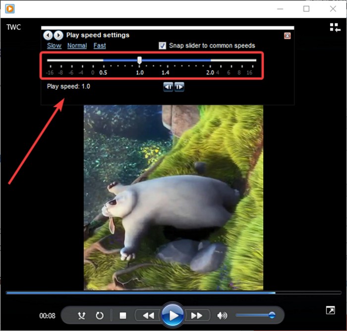 Windows10のWindowsMediaPlayerでビデオ再生速度を変更する方法 