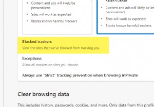 Microsoft Edgeでブロックされたトラッカーを表示・一括削除する方法