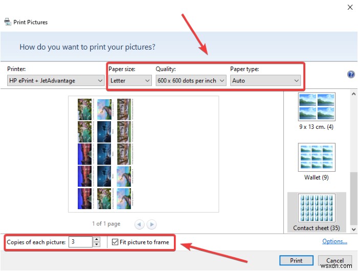 Windows11/10で写真のコンタクトシートを作成して印刷する方法 
