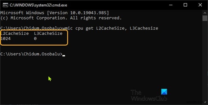 Windows11/10でプロセッサキャッシュのメモリサイズを確認する方法 