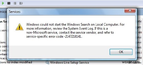Windows Searchインデクサーが機能を停止し、閉じられました。 Windows11/10で検索を初期化できませんでした 