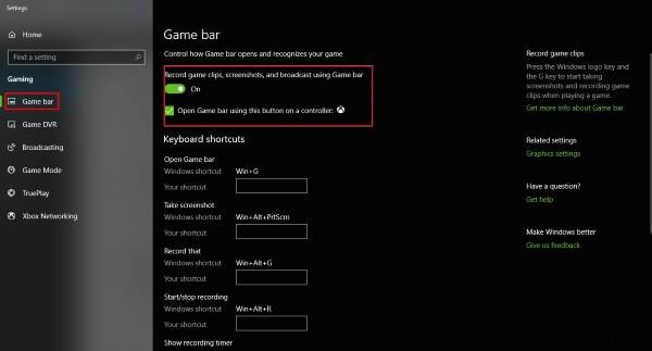 Xboxゲームバーが機能していないか、Windows11/10で開いていません 