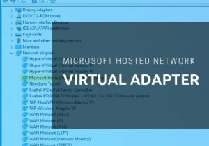 Windows 10でMicrosoft Hosted Network Virtual Adapterがデバイスマネージャーに表示されないときの対処法