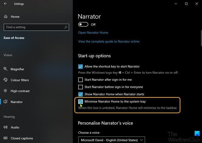 Windows10でナレーター設定を構成する方法 