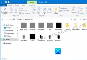 Windows11/10ではアイコンが黒くなります 