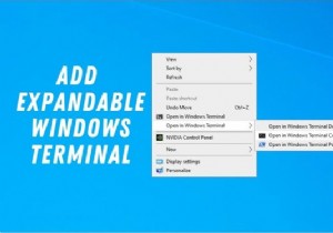 コマンドプロンプトでOpenWindowsTerminalを追加し、PowerShellプロファイルのコンテキストメニュー項目 