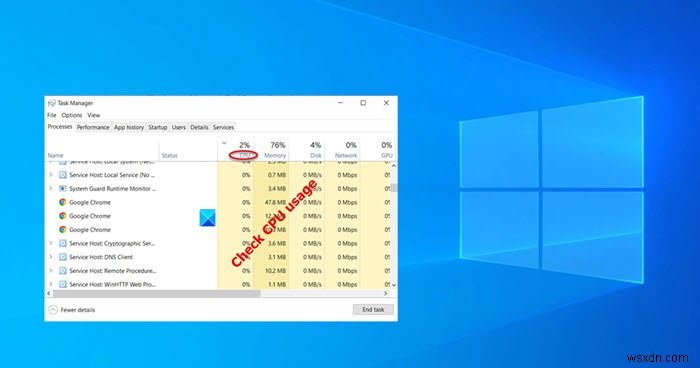Windows 11/10でCPU使用率を確認、削減、または増加する方法 