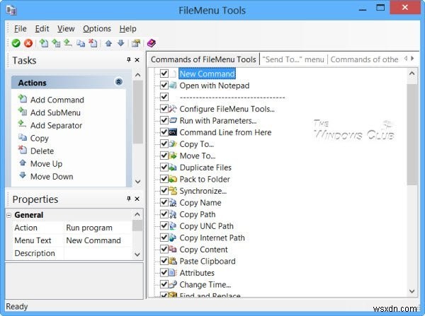 コンテキストメニューエディタを使用したWindows11/10でのコンテキストメニュー項目の追加、削除、編集 