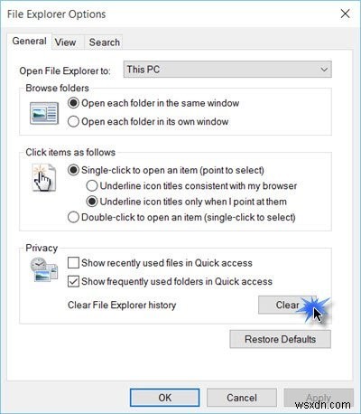 Windows11/10で最近のファイルとフォルダを削除する方法 