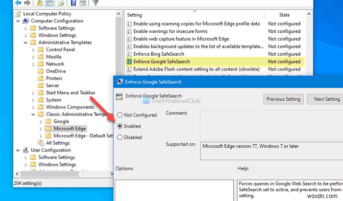 Windows10のMicrosoftEdgeでGoogleセーフサーチを適用する方法 