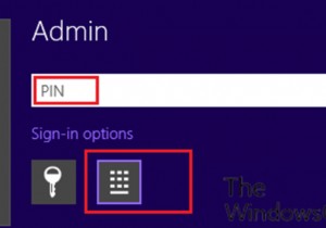 Windowsはサインイン画面でパスワードの代わりにPINを要求します 