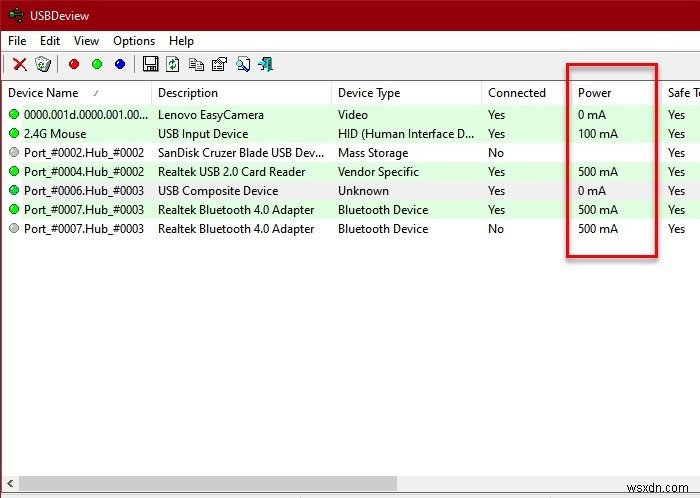 Windows11/10でUSBポートの電力出力を確認する方法 