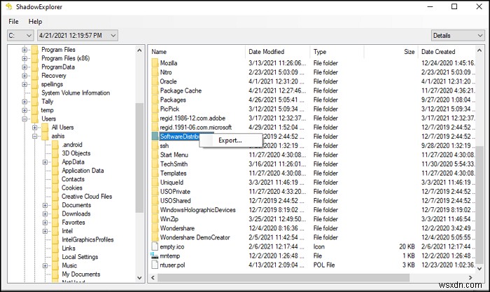 Windows10のシステムの復元ポイントからファイルを回復する方法 