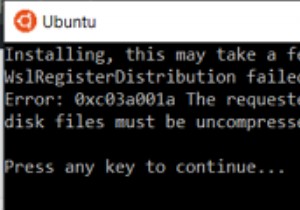 Ubuntuの起動時にWslRegisterDistributionがエラー0xc03a001aで失敗する問題を修正 