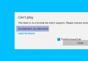 Windows 10で動画再生エラー0xc00d36b4「このアイテムはサポートされていない形式です」が発生する原因と7つの対処法