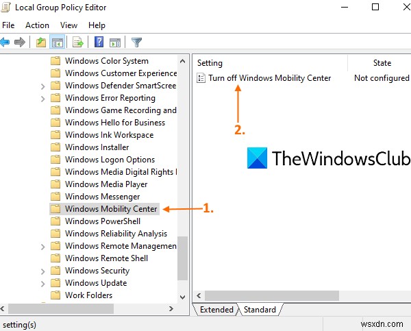 Windows10でWindowsモビリティセンターを無効にする方法 