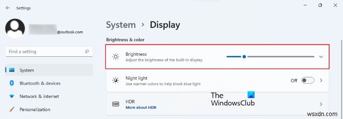 Windows11/10ラップトップで画面の明るさを調整する方法 
