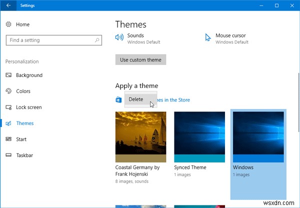 Windows 11/10でテーマを作成、保存、使用、削除する方法 