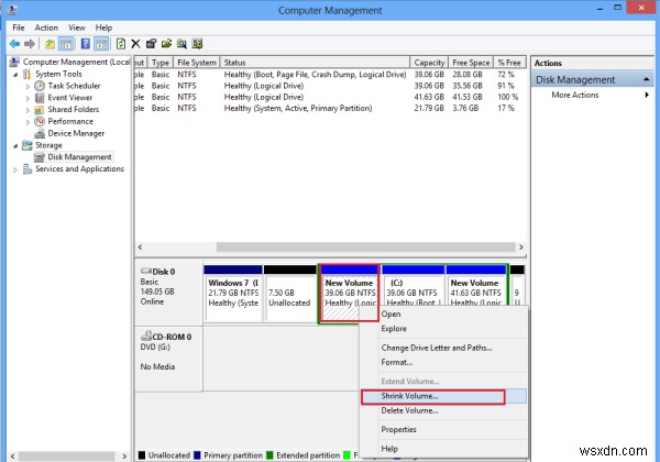 Windows 11/10のディスクの管理ツールを使用して、新しいパーティションの作成、サイズ変更、パーティションの拡張 