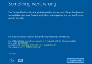 Windows 11/10での0xd00000e5、0x8007139f、0x80090030PINエラーを修正 