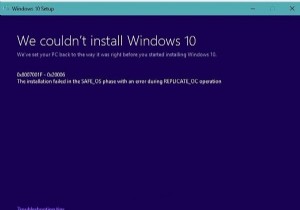 Windows Updateは、エラー0x8007001f –0x20006で失敗し続けます 