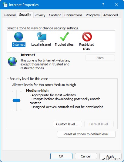 Windows11/10でインターネットオプションをデフォルトにリセットする方法 