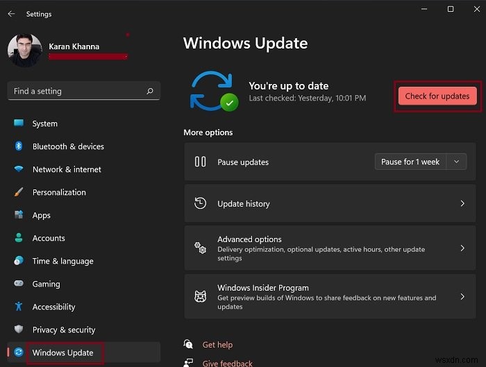 Windows11/10で更新を確認する方法 