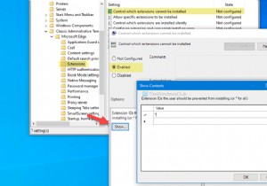 ユーザーがMicrosoftEdgeに拡張機能をインストールできないようにする方法 