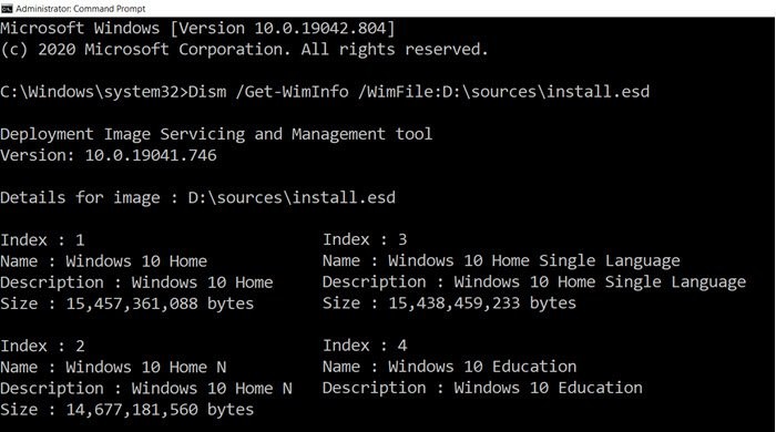 Windows 10 MultipleEditionISOから特定のWindowsバージョンを抽出する 