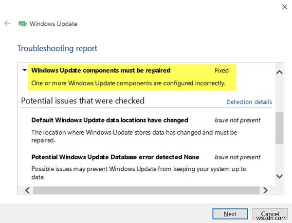 WindowsUpdateコンポーネントはWindows11/10のエラーを修復する必要があります 