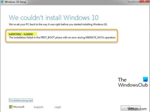 WindowsUpdateのインストールエラー0x80070002–0x3000Dを修正します 