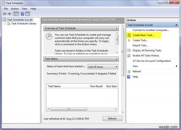Windows11/10で基本的なタスクの作成ウィザードを使用してタスクを作成およびスケジュールする方法 