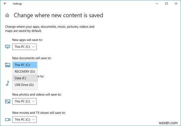 Windows 11/10のドキュメント、音楽、写真、ビデオのデフォルトの保存場所を変更します 