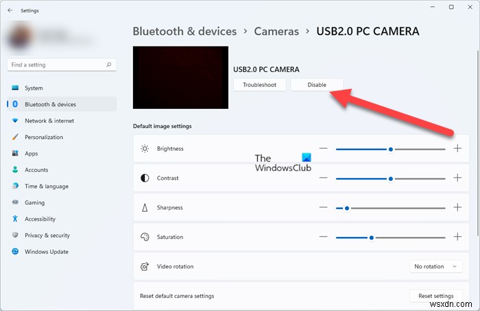 Windows11/10ラップトップでWebカメラを有効または無効にする方法 