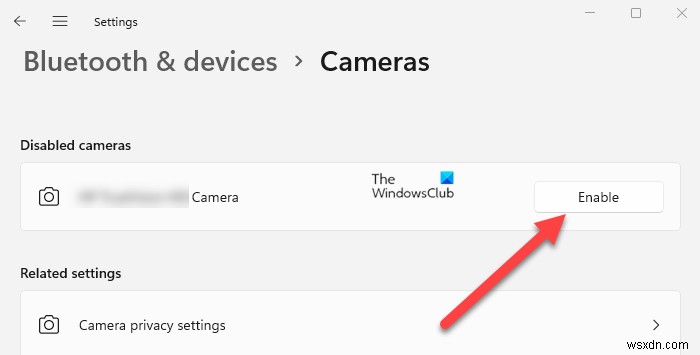 Windows11/10ラップトップでWebカメラを有効または無効にする方法 