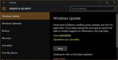 Windows11/10でのWindowsUpdateエラー0x8024000Bを修正 