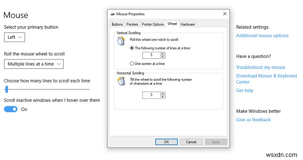 Windows11/10でタッチパッドとマウスの中クリックボタンを使用する方法 