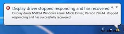 NVIDIA Kernal Mode Driverが応答を停止し、回復しました 