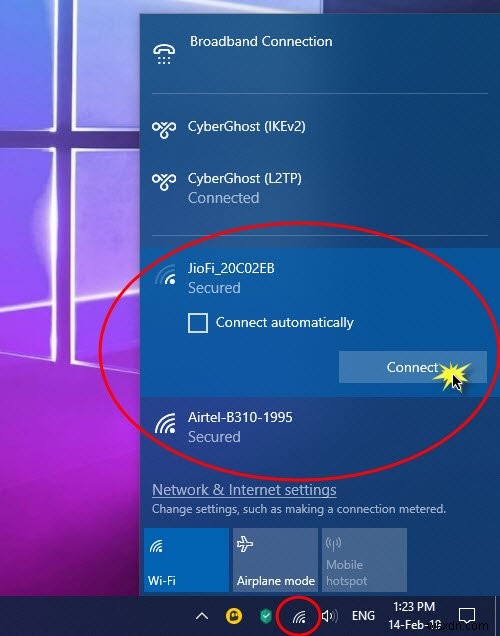 Windows11/10でインターネット接続を設定する方法 